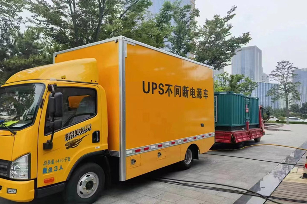 丹徒发电机租赁施工现场